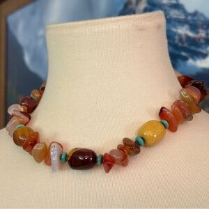 Multicolor Stone Beaded Necklace